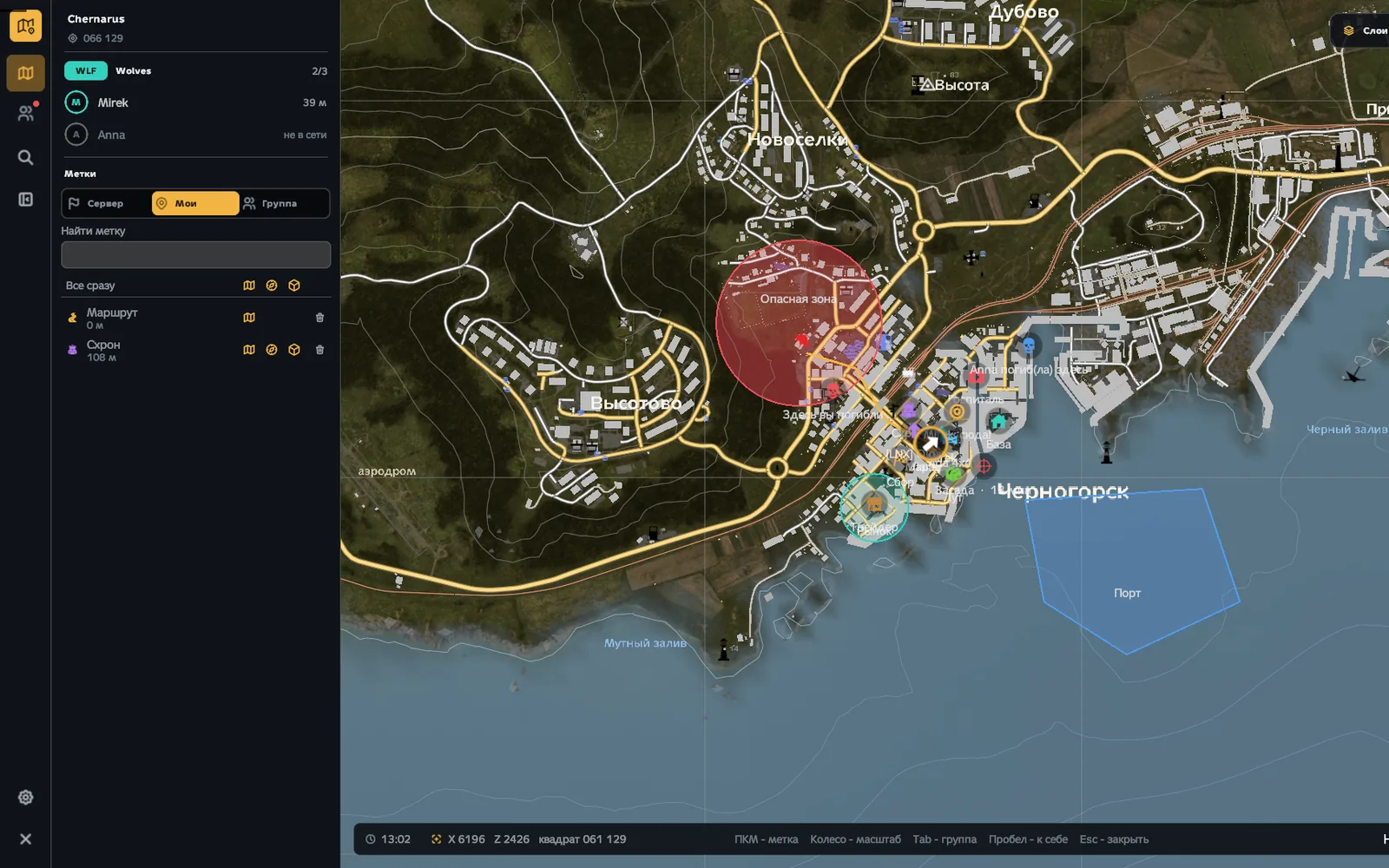 BMF Map & Groups